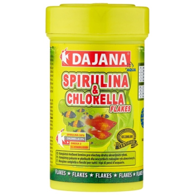 Сухой корм Dajana Pet Spirulina Chlorella Flakes для рыб