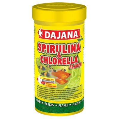 Сухой корм Dajana Pet Spirulina Chlorella Flakes для рыб